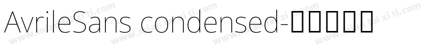 AvrileSans condensed字体转换
